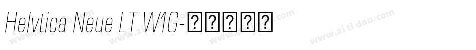 Helvtica Neue LT W1G字体转换